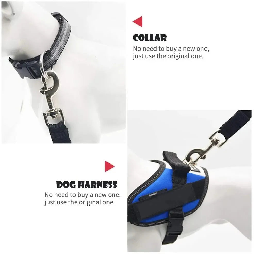 Dog Car Seat Belt Safety Protector Travel Pets Accessories Dog Leash Collar Breakaway Solid Car Harness