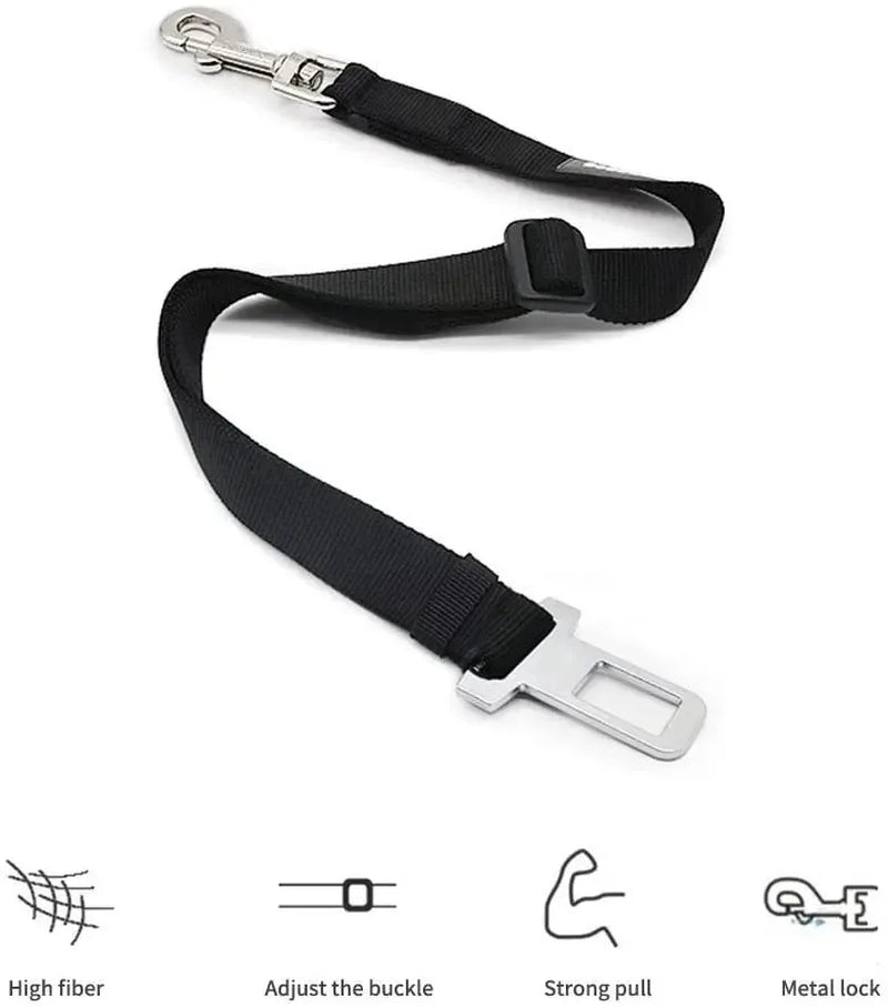 Dog Car Seat Belt Safety Protector Travel Pets Accessories Dog Leash Collar Breakaway Solid Car Harness