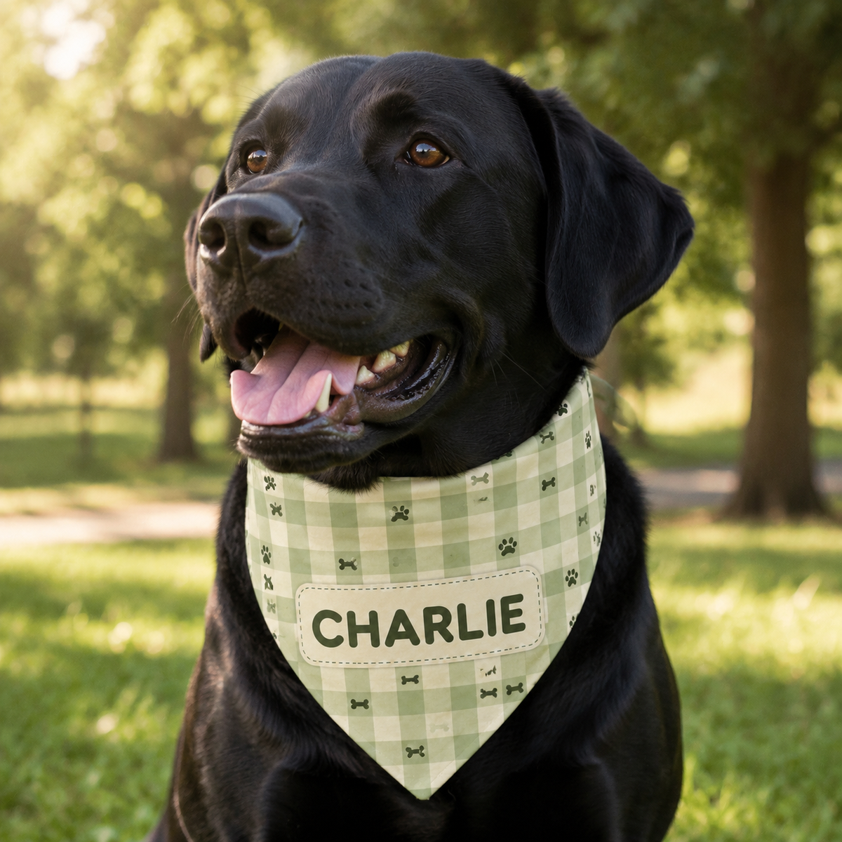 Renna Personalized Dog Bandana – Gingham
