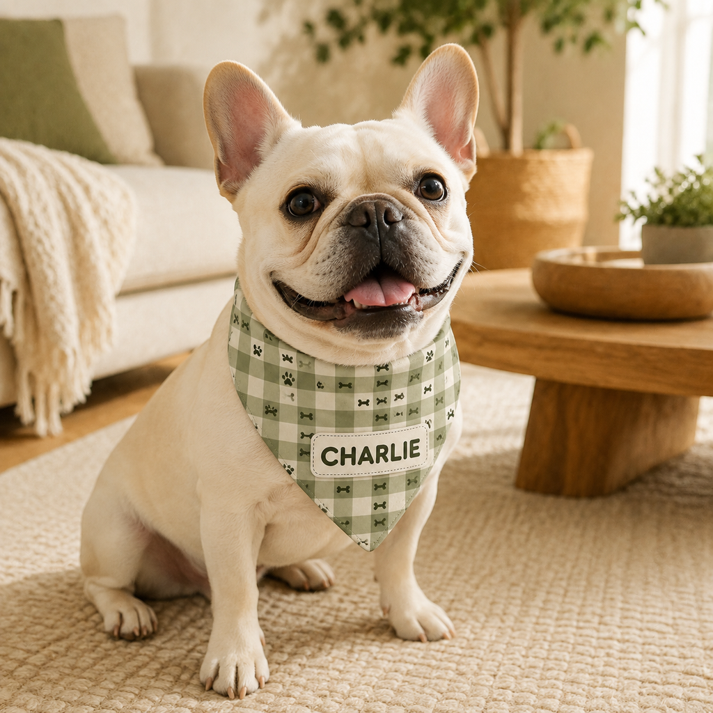 Renna Personalized Dog Bandana – Gingham