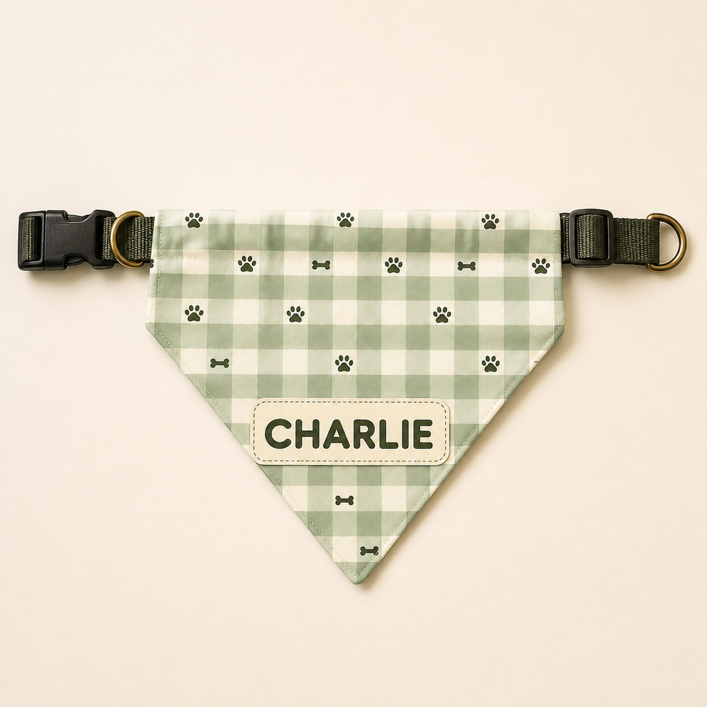 Renna Personalized Dog Bandana – Gingham