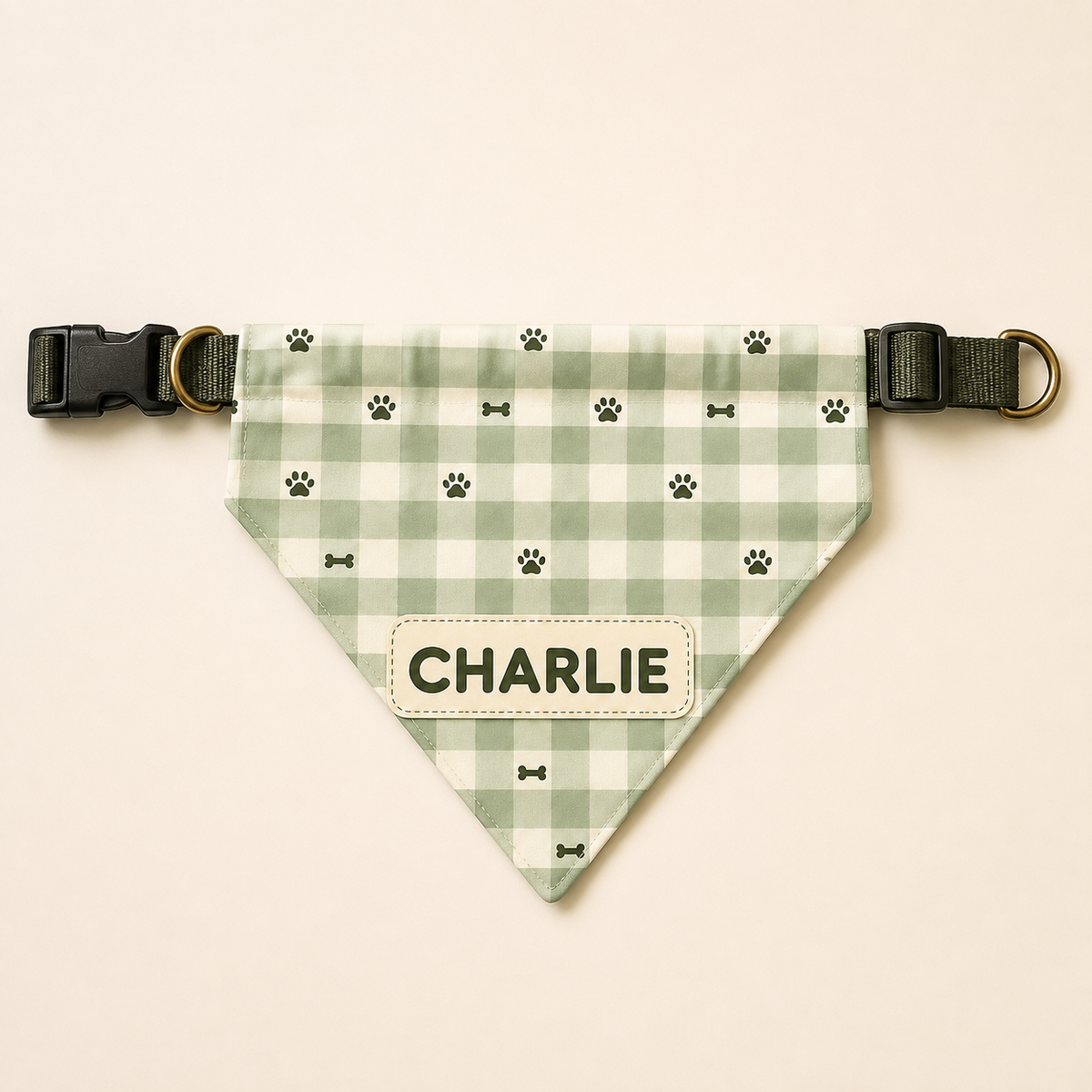 Renna Personalized Dog Bandana – Gingham
