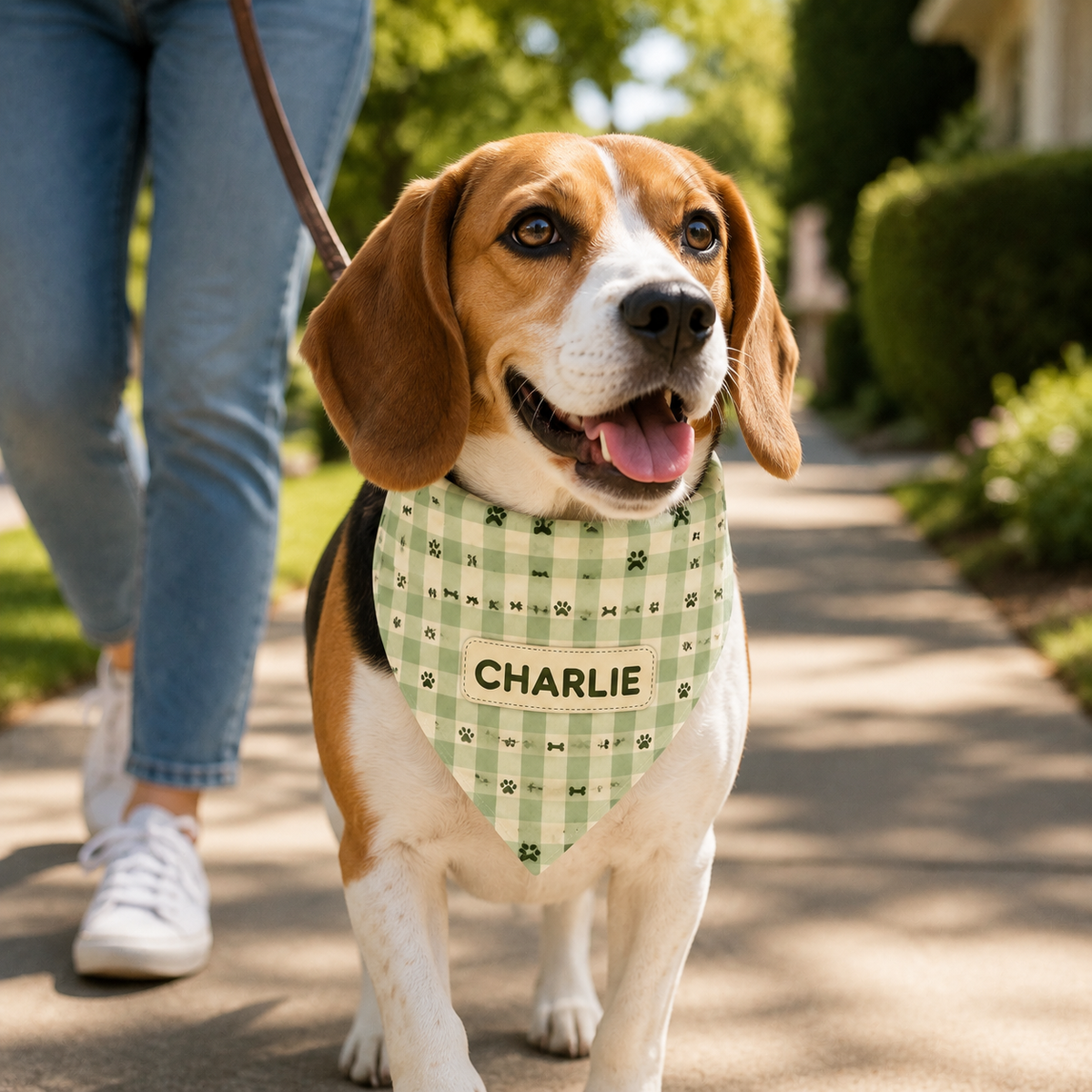 Renna Personalized Dog Bandana – Gingham