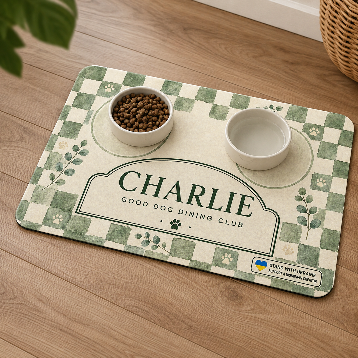 Renna Personalized Dog Feeding Mat