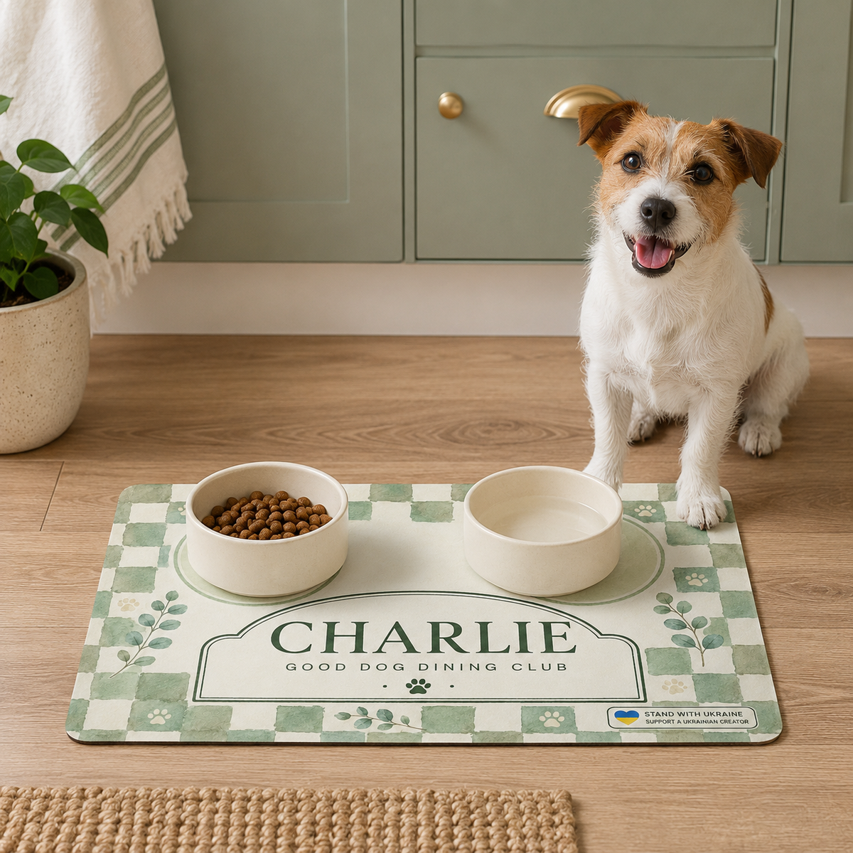 Renna Personalized Dog Feeding Mat