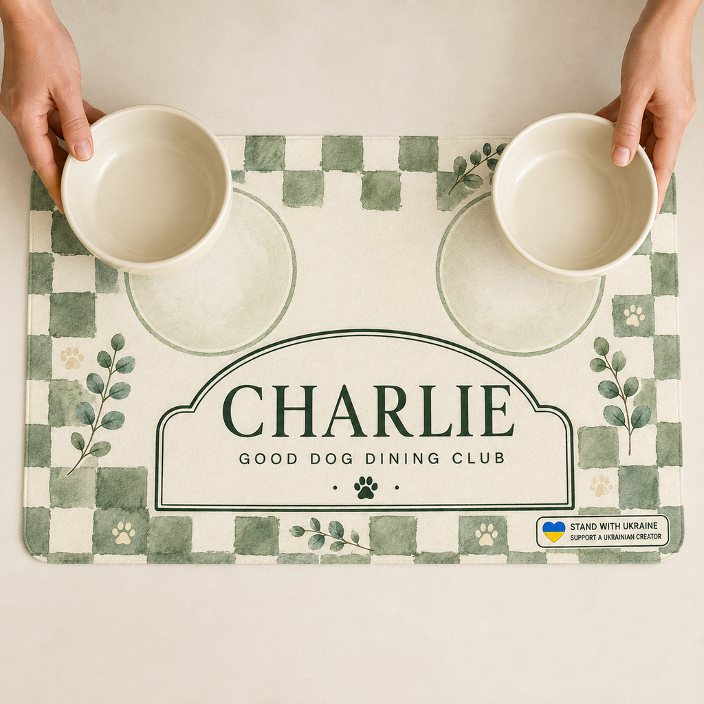 Renna Personalized Dog Feeding Mat