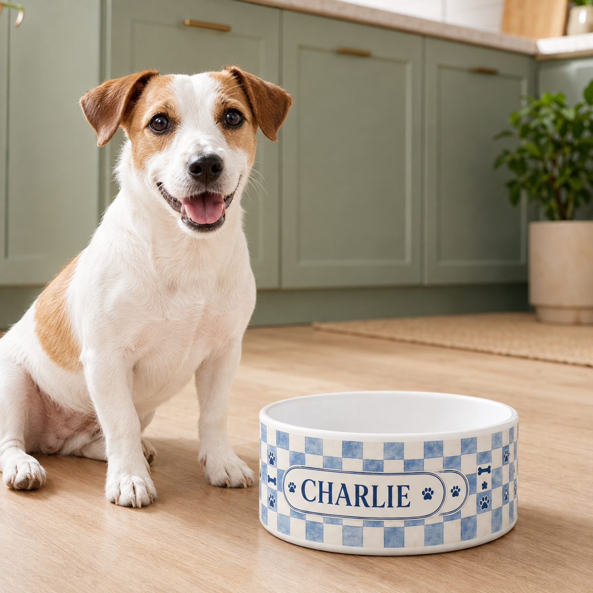 Renna Personalized Dog Bowl