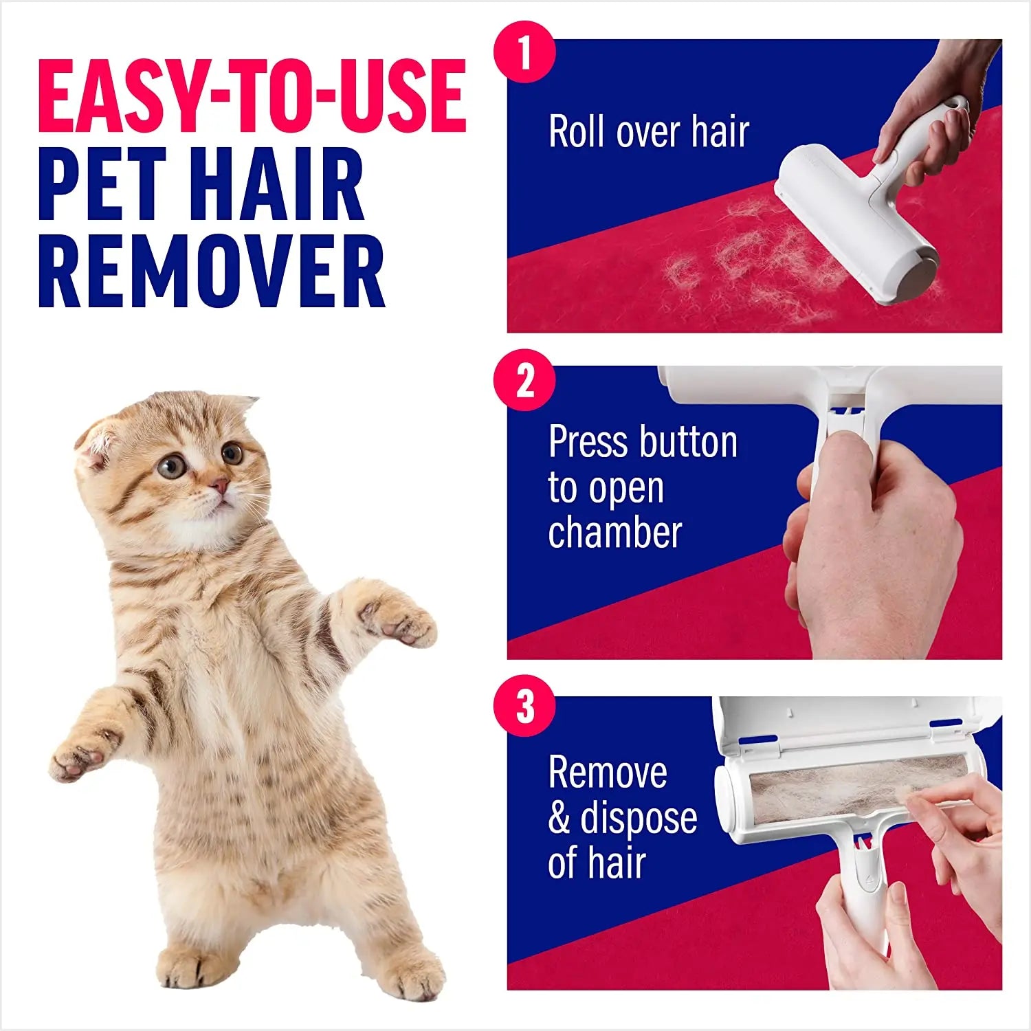 RENNA PET FurLift Pro Self-Cleaning Hair Remover